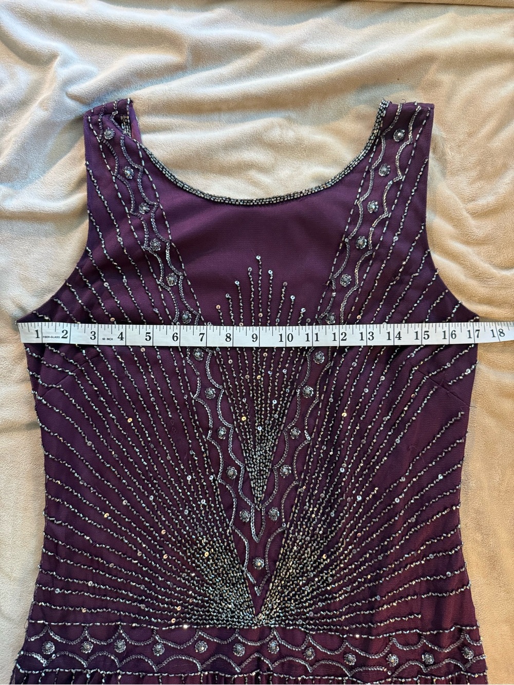 Adrianna Papell Beaded Gatsby Flapper Dress Size M/L Art Deco Costume Party - Picture 10 of 14